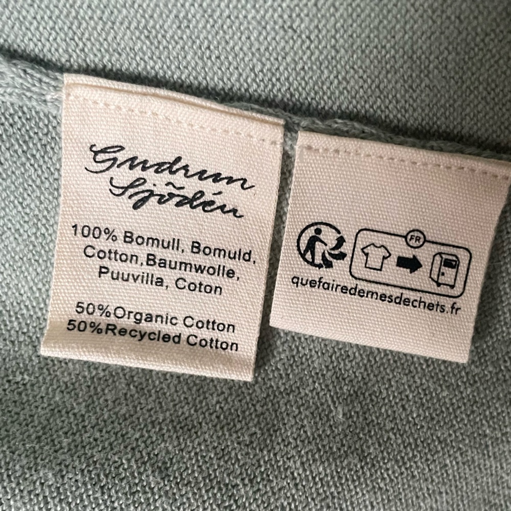 Gudrun Sjoden Organic Cotton Knit Open Sweater Size Small EUC - Picture 11 of 12